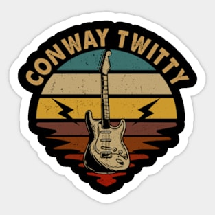 Vintage Guitar Beautiful Name Twitty Personalized Sticker